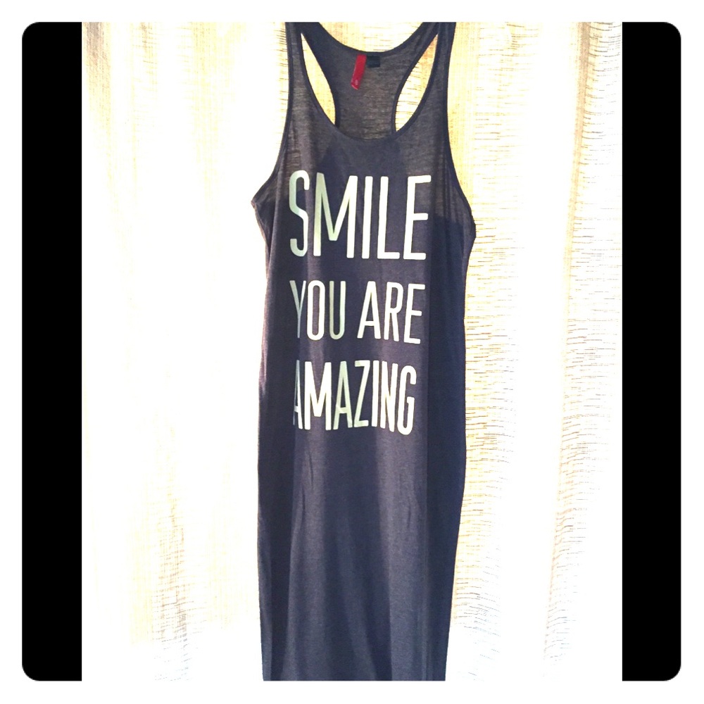 Divided by H&M gray racer back dress